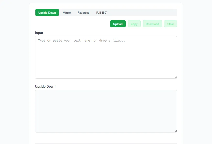 Upside Down Text Generator tool